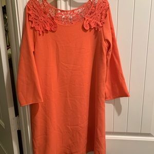 Lace detailed cocktail/ professional dress